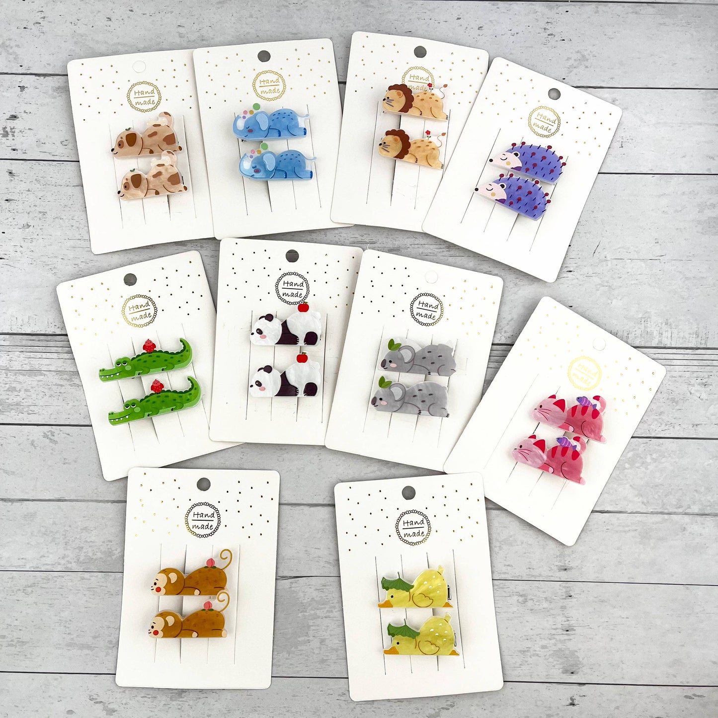 L'Atelier Collection Tiny Animals Barrette Clips