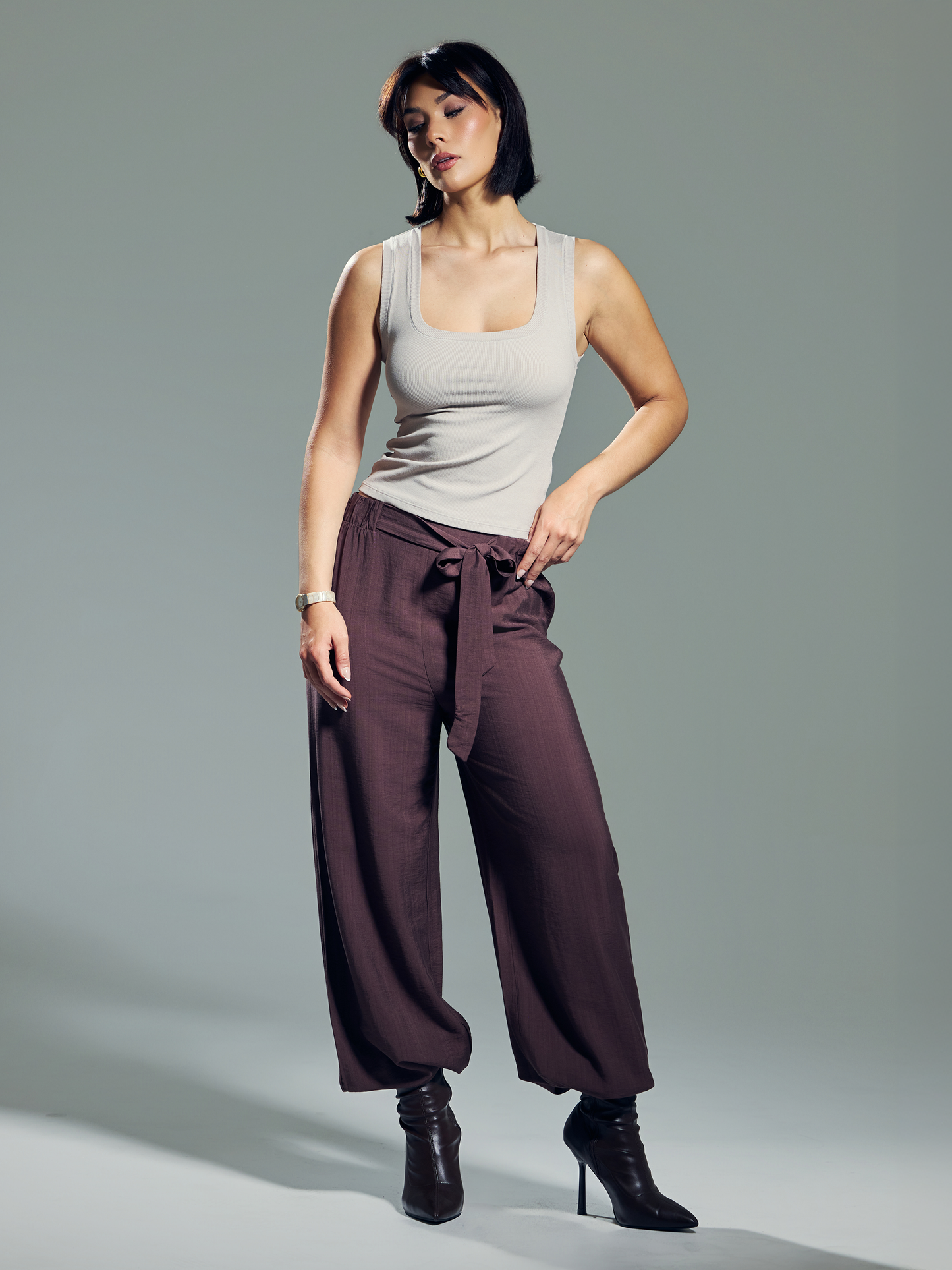 Klassy Chunky Binding Ribbed Square Neck Tank