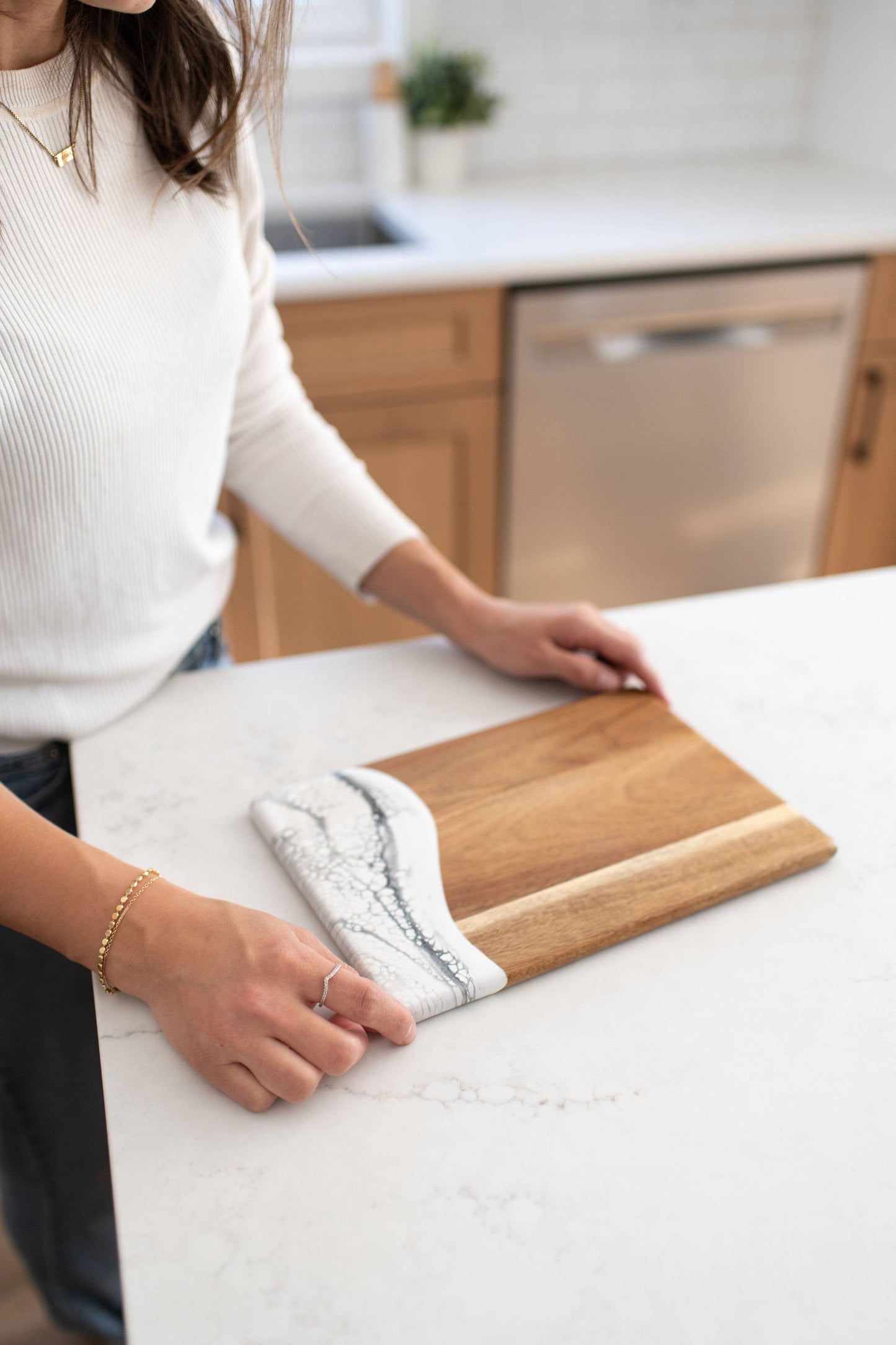 Lynn & Liana Wood Resin Date Night Charcuterie Board