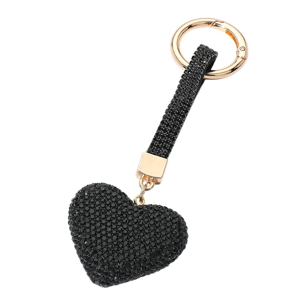 Bling Studded Heart Keychain