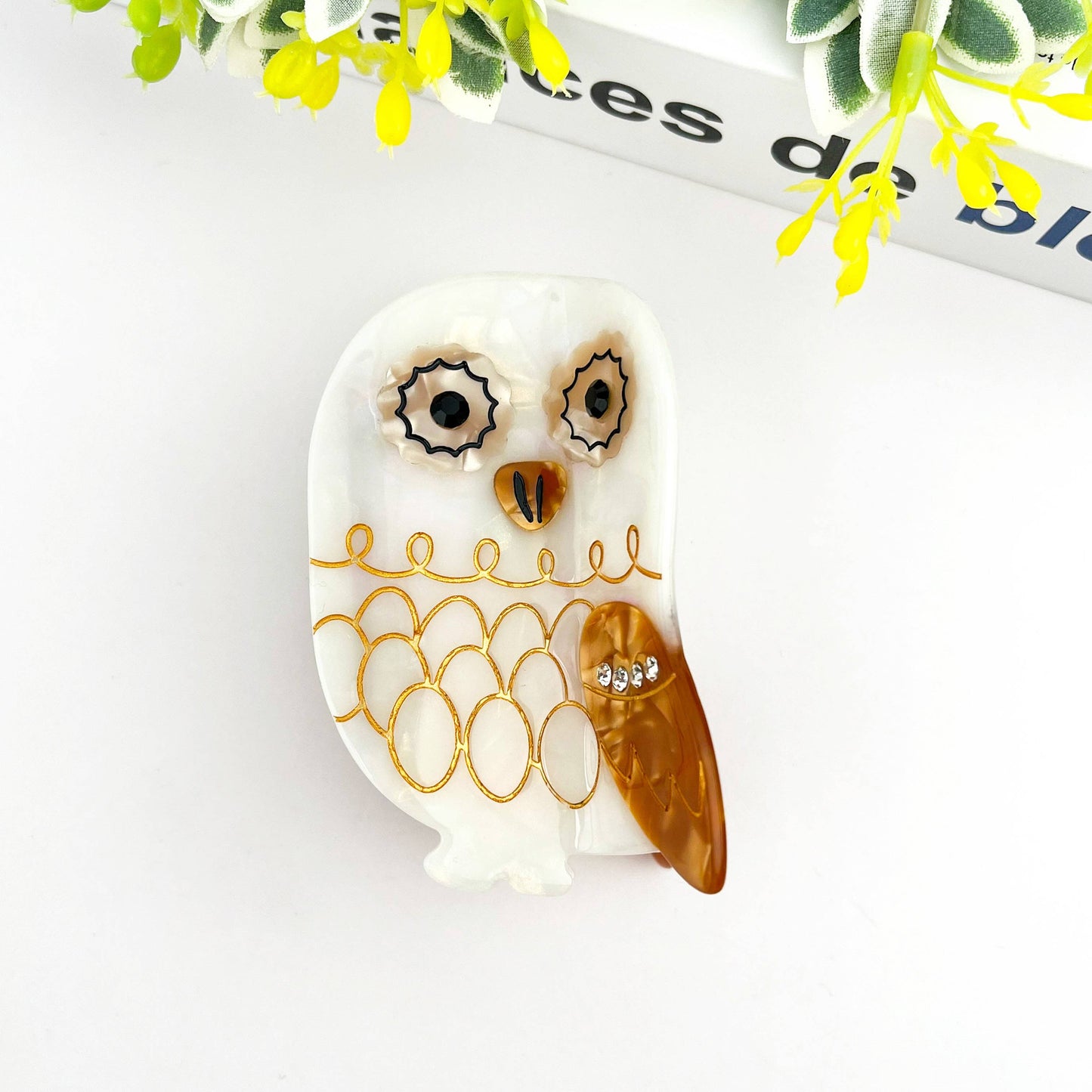 L'Atelier Collection Bling Owl Claw Clip
