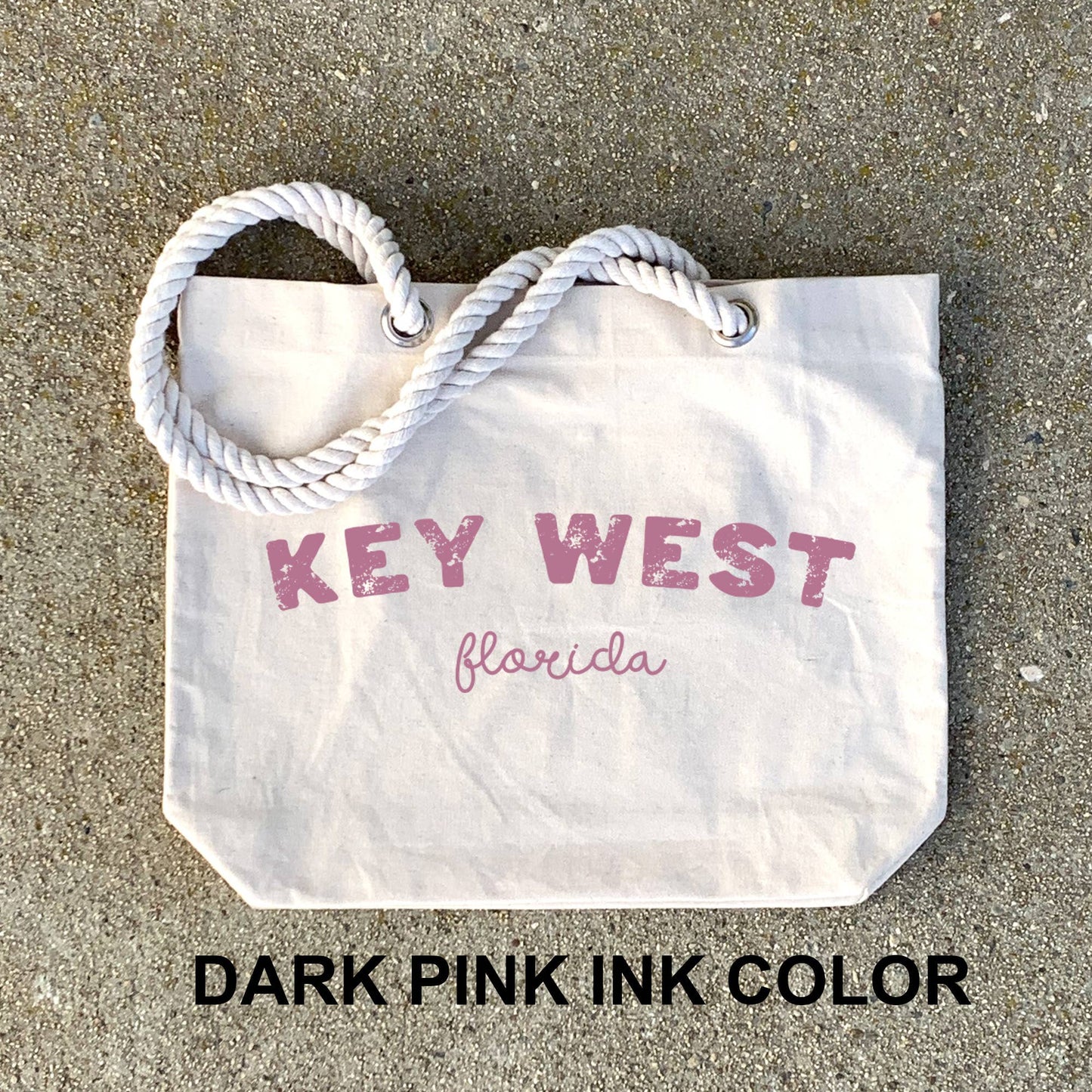 Custom Beach Tote Bag with Rope Handles ­ Personalized