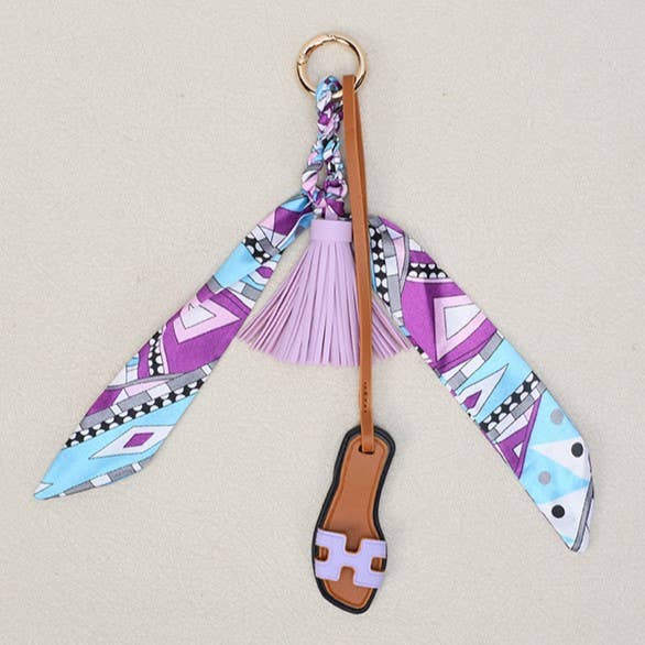 H Scarf & Sandals Bag Charm