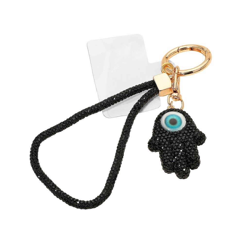 Bling Studded Evil Eye Keychain