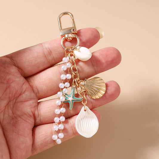 Hanging Pearl Coastal Bag Charm