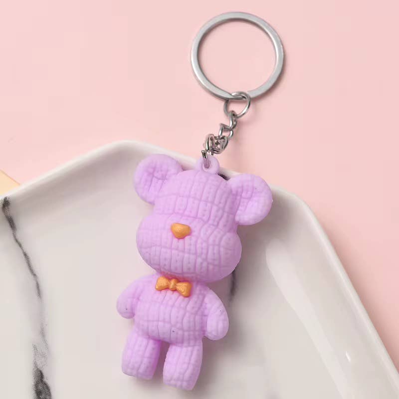 Bear Keychain - Cute Cartoon Toy Pendant for Bag or Phone