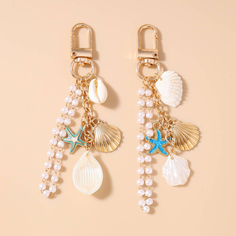 Hanging Pearl Coastal Bag Charm