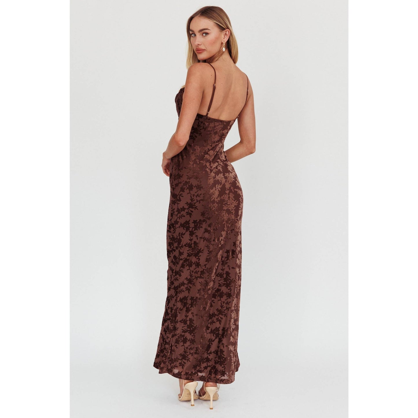 Floral Burnout Midi Dress