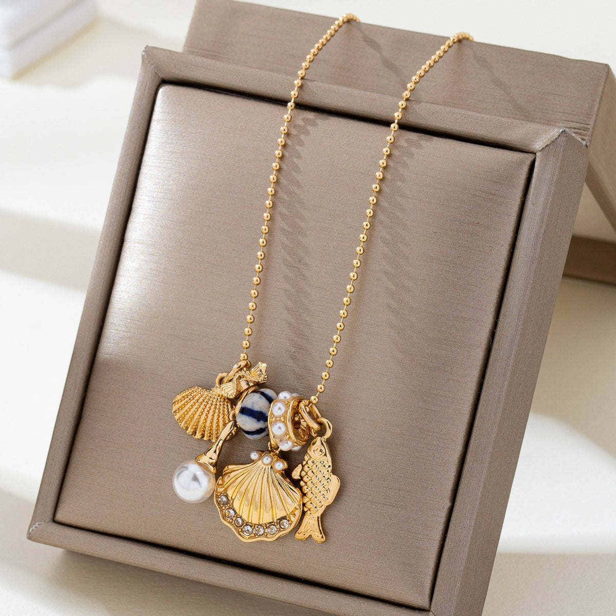 L'Atelier Collection Nautical Charm Ball Chain Necklace