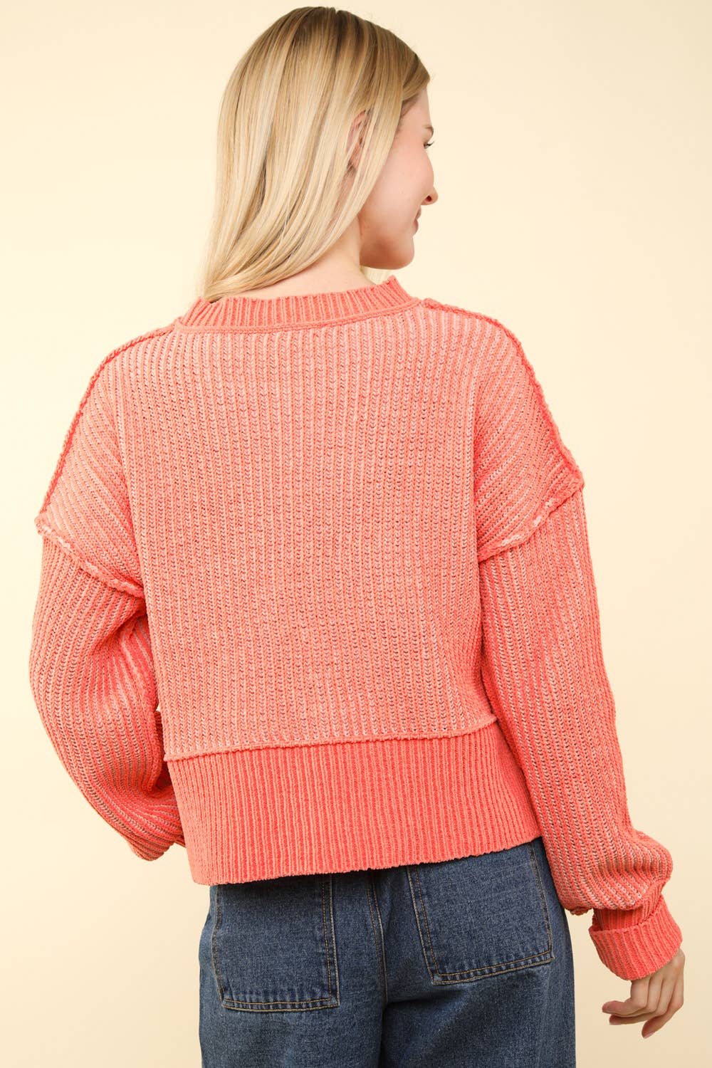 Two Tone Striped Casual Stripe Sweater Top