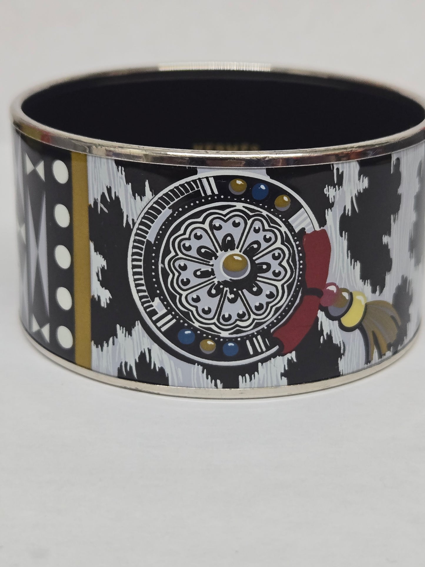 Hermès Extra Wide Enamel Bangle Bracelet | Luxury Pre-owned