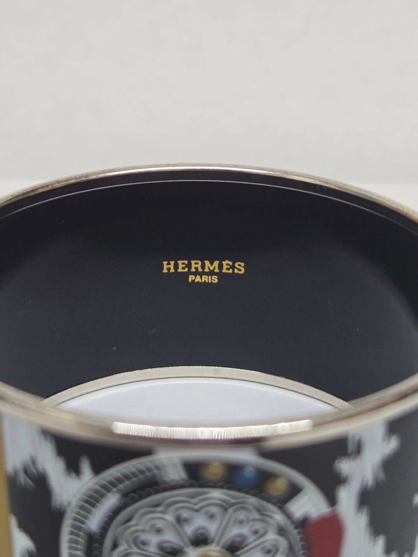 Hermès Extra Wide Enamel Bangle Bracelet | Luxury Pre-owned