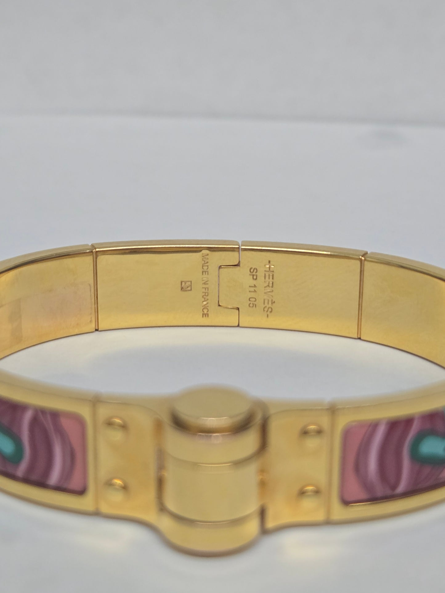 Hermès Charnière "Brides de Gala" Hinged Enamel Bracelet | Luxury Pre-owned