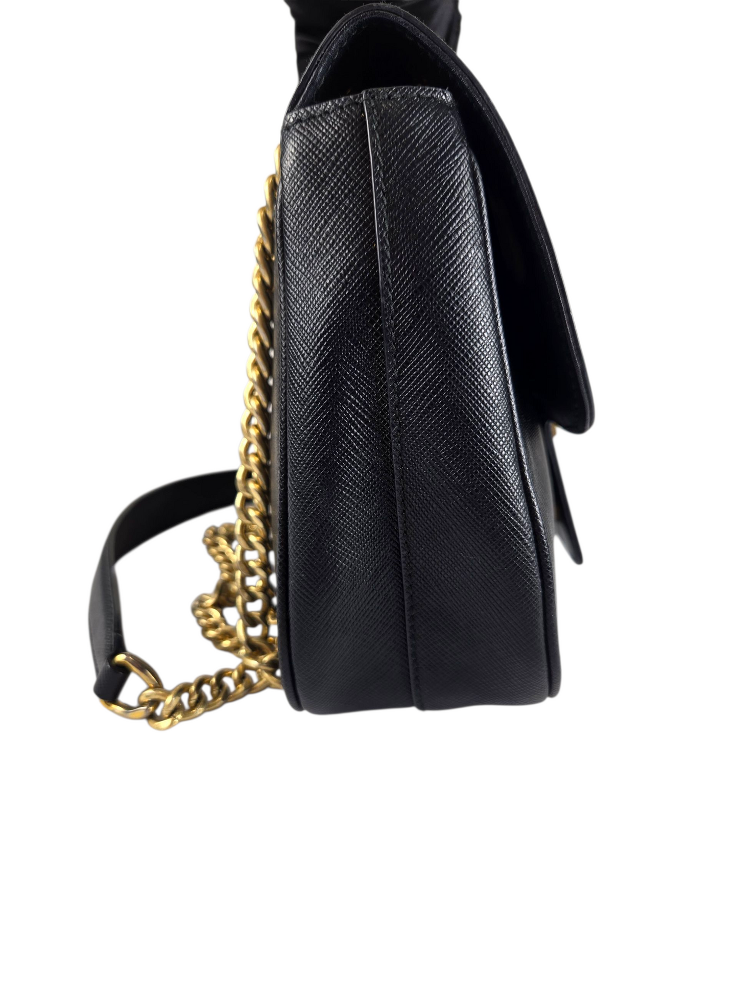 Prada Saffiano Flap Shoulder Bag - Luxury Preowned