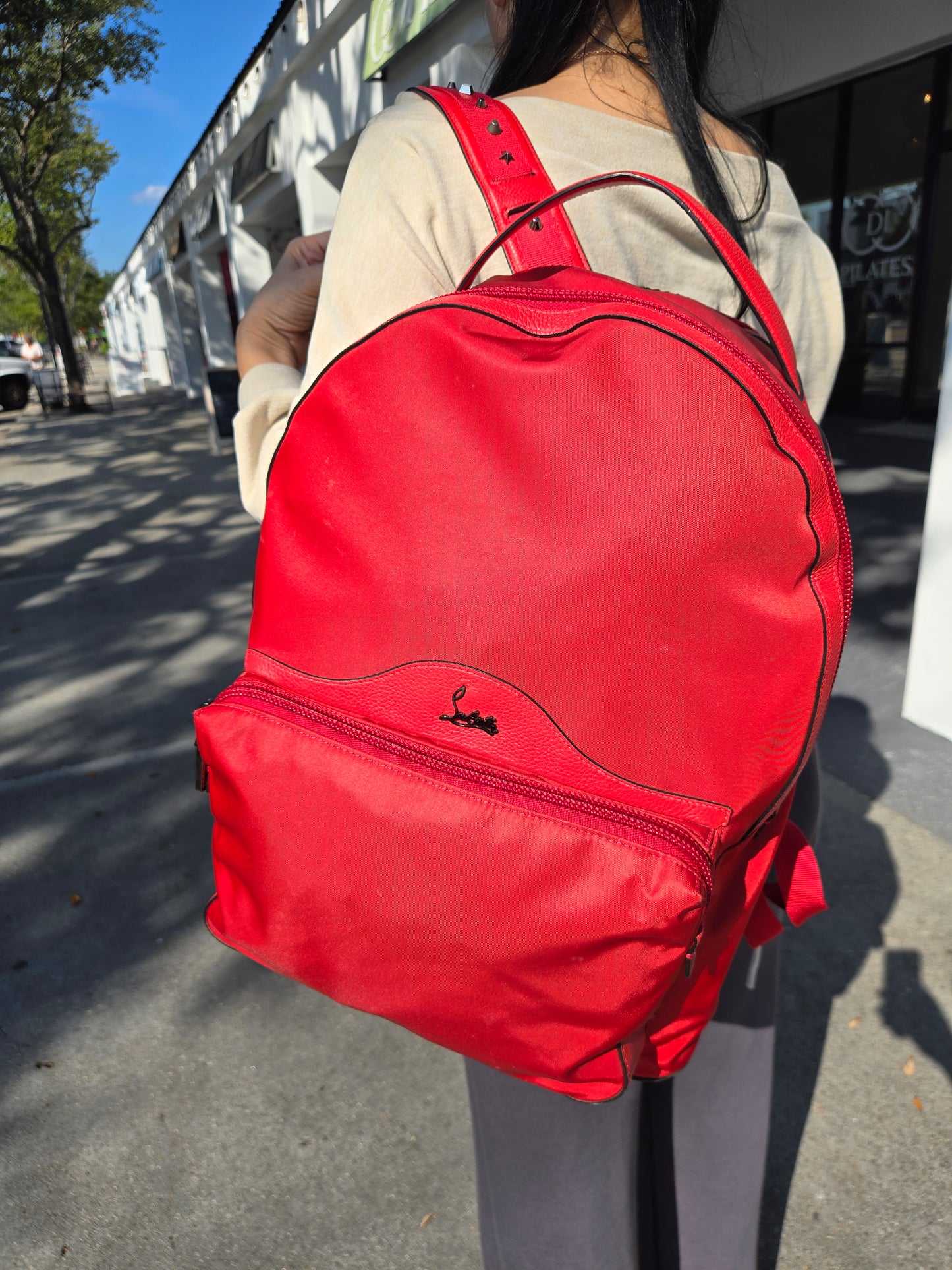 Christian Louboutin Backloubi Nylon Backpack - Luxury Preowned