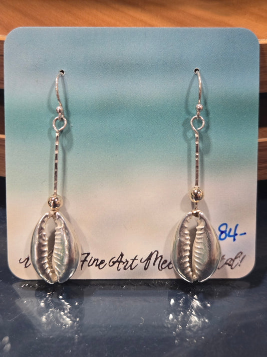 Conch Shell Sterling Silver Earrings