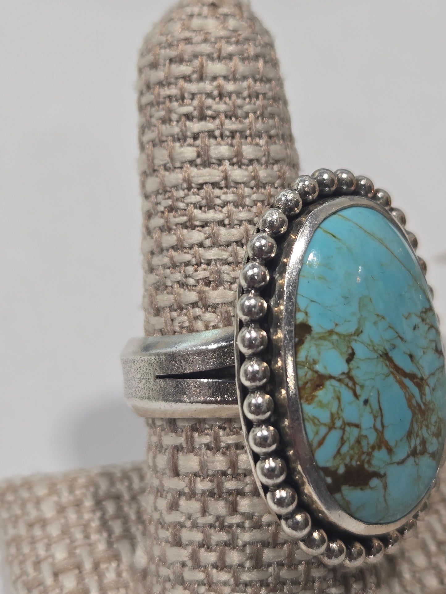 Number 8 Turquoise Sterling Sliver Ring