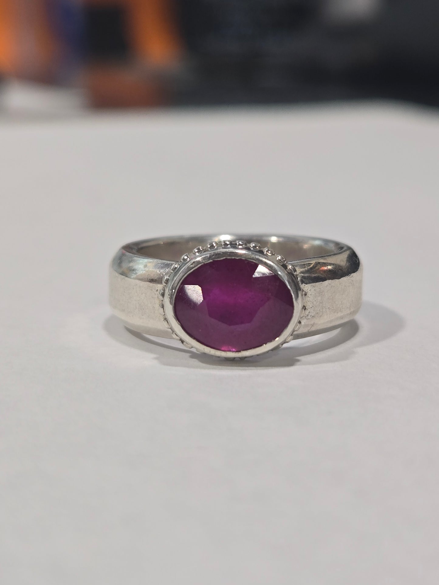 Rubellite Tourmaline Sterling Silver Ring
