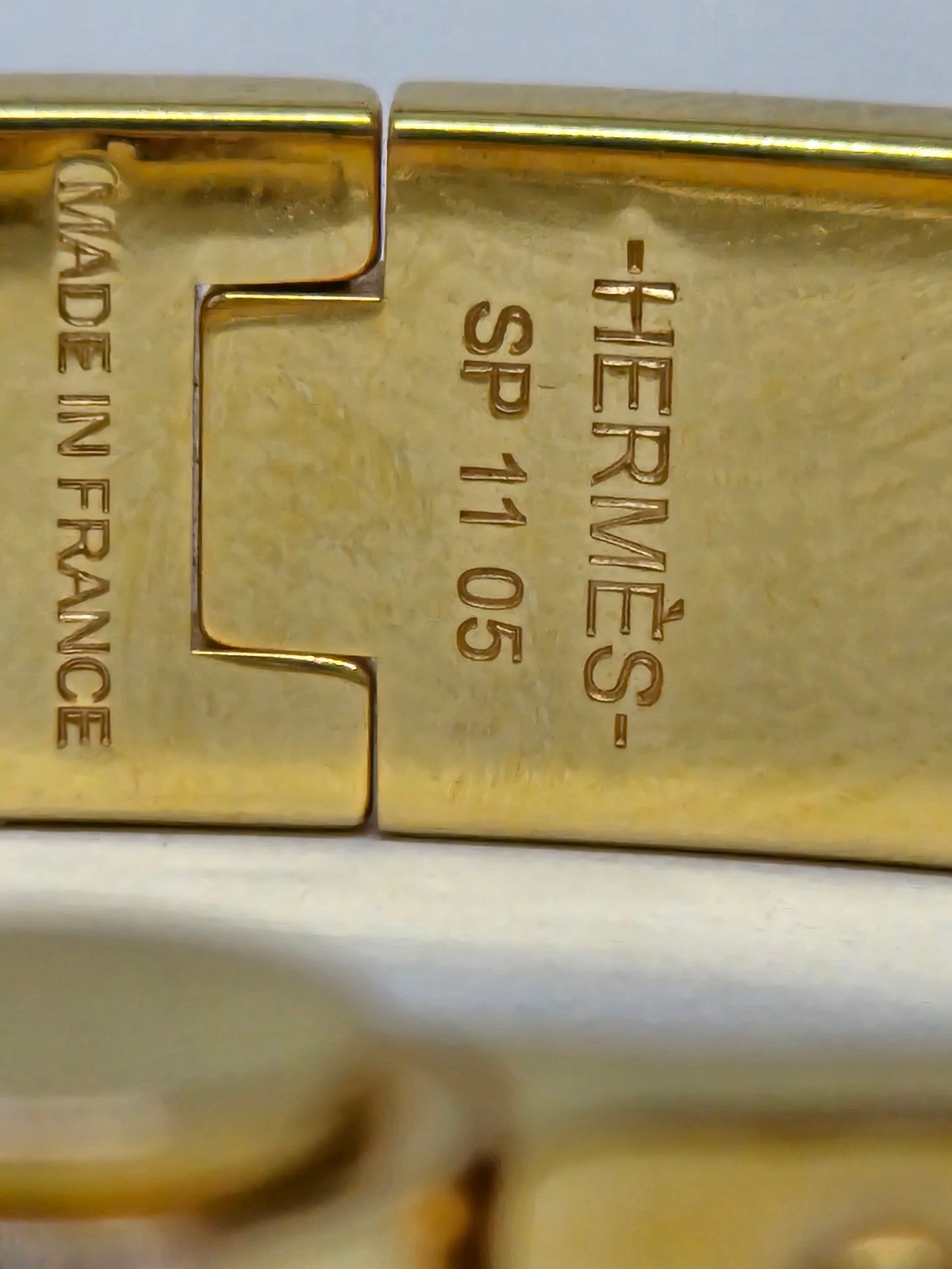Hermès Charnière "Brides de Gala" Hinged Enamel Bracelet | Luxury Pre-owned
