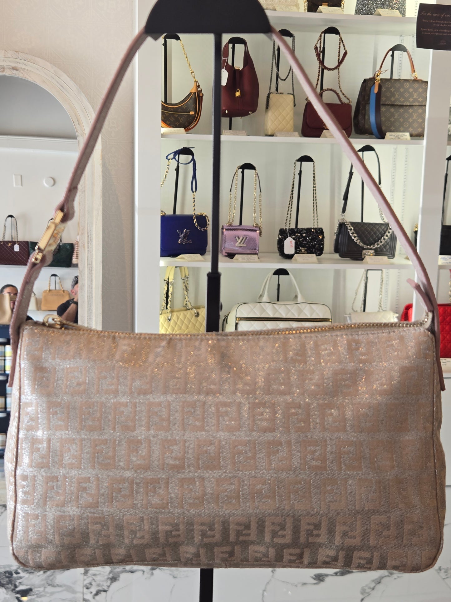 Fendi Zucchino Pochette - Luxury Pre-owned | 207