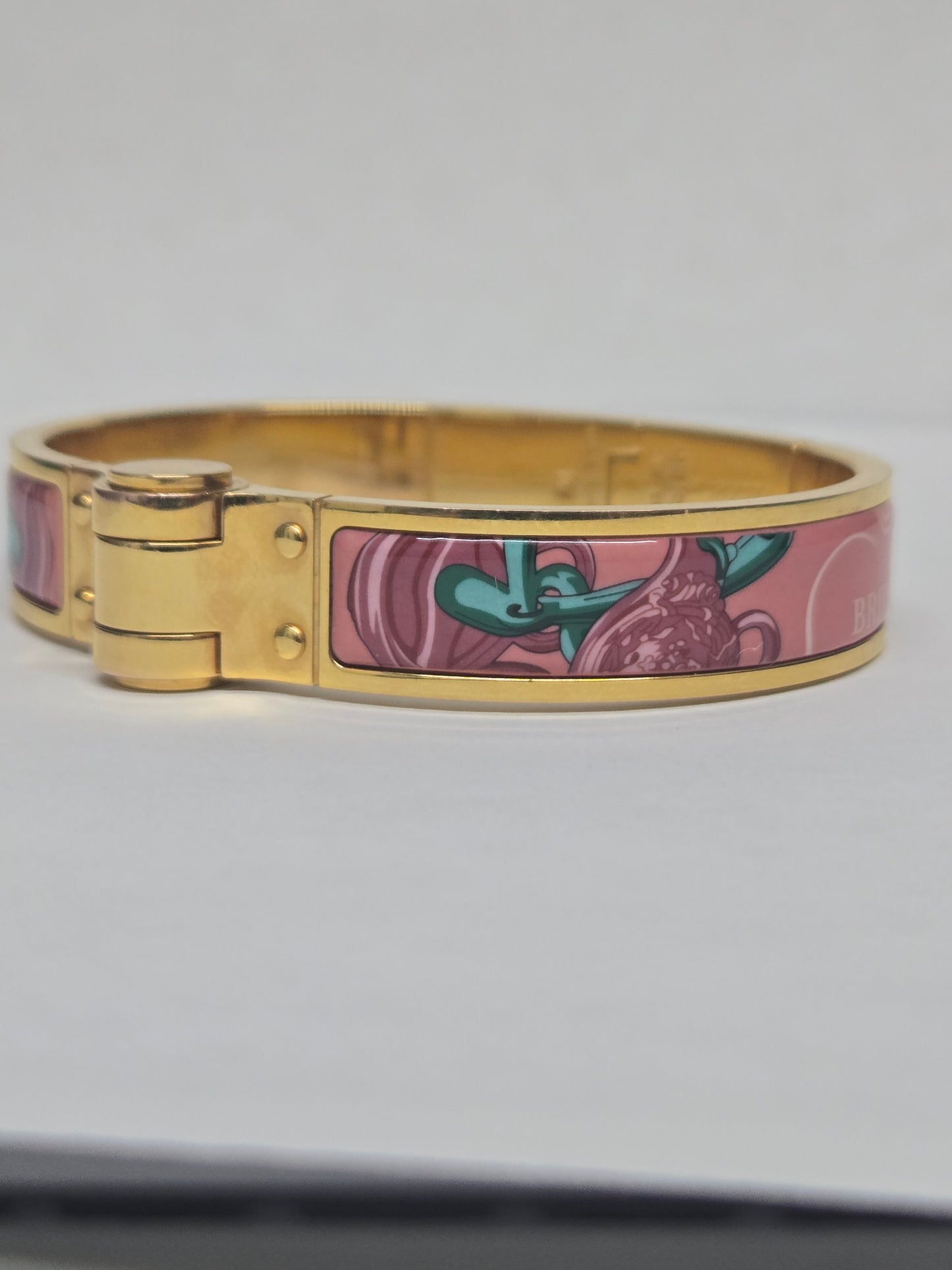 Hermès Charnière "Brides de Gala" Hinged Enamel Bracelet | Luxury Pre-owned
