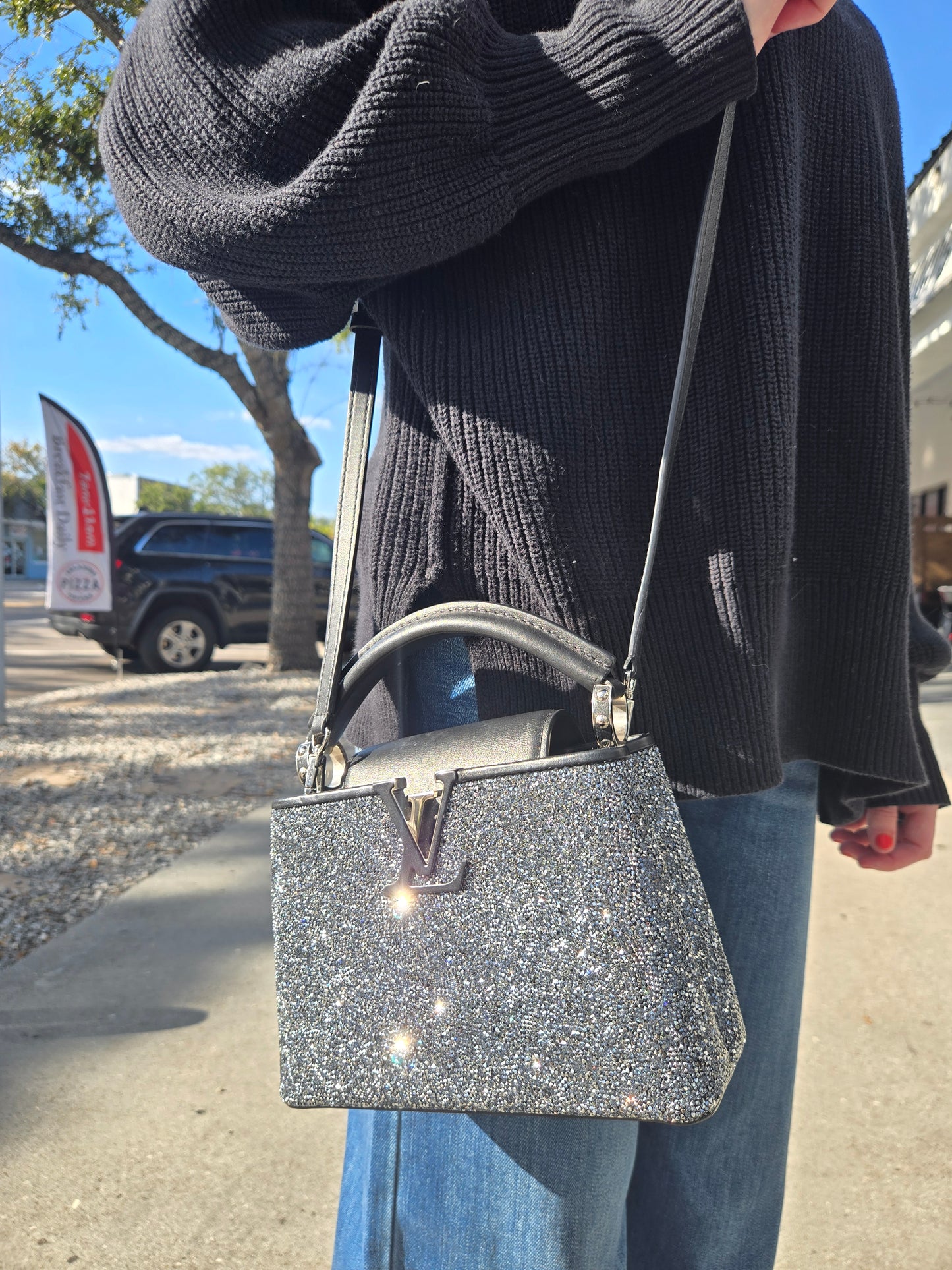 Louis Vuitton Capucines Crystal Bag - Luxury Preowned