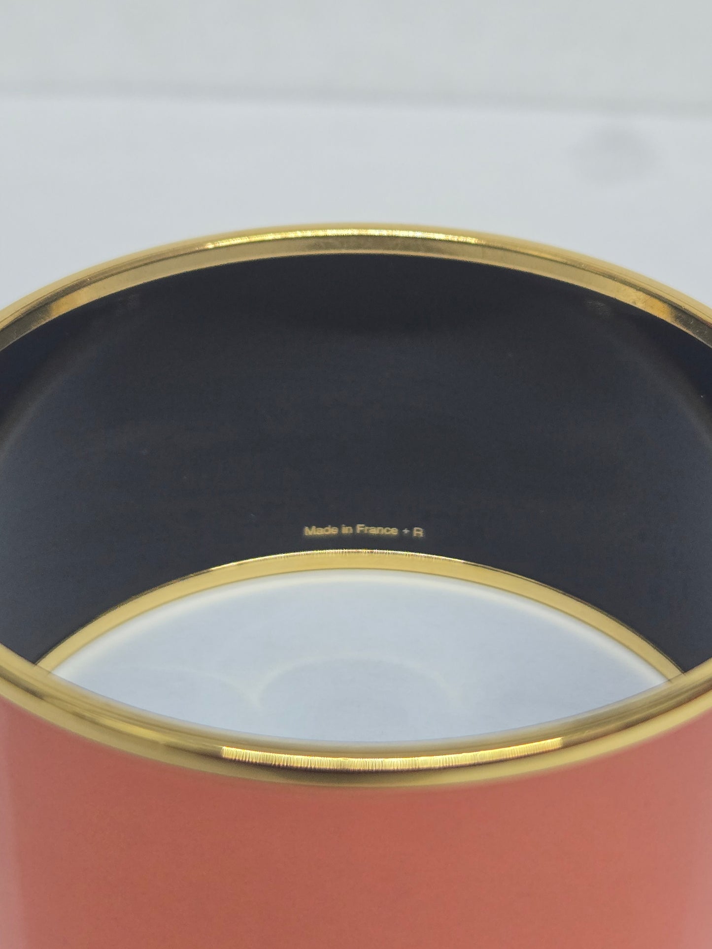 Hermès Émail Caleche Wide Enamel Bangle | Luxury Pre-owned