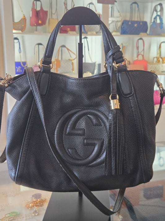Gucci Pebbled Calfskin Soho Shoulder Bag | Luxury Pre-owned