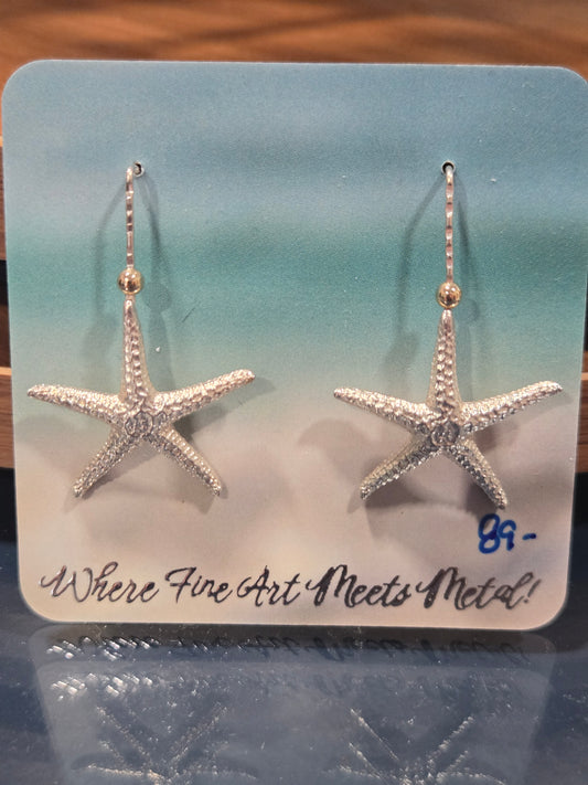 Sterling Silver Starfish Earrings