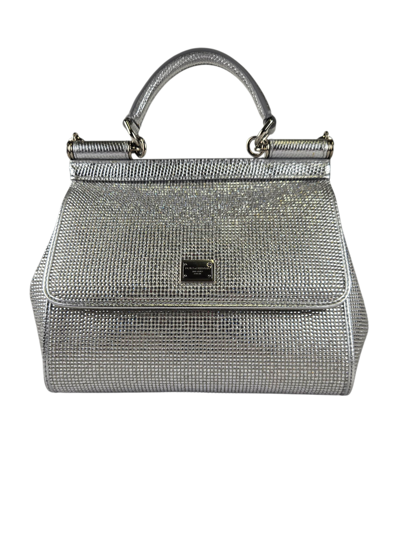 Dolce & Gabbana Medium Sicily w All-over Rhinestones - Luxury Preowned