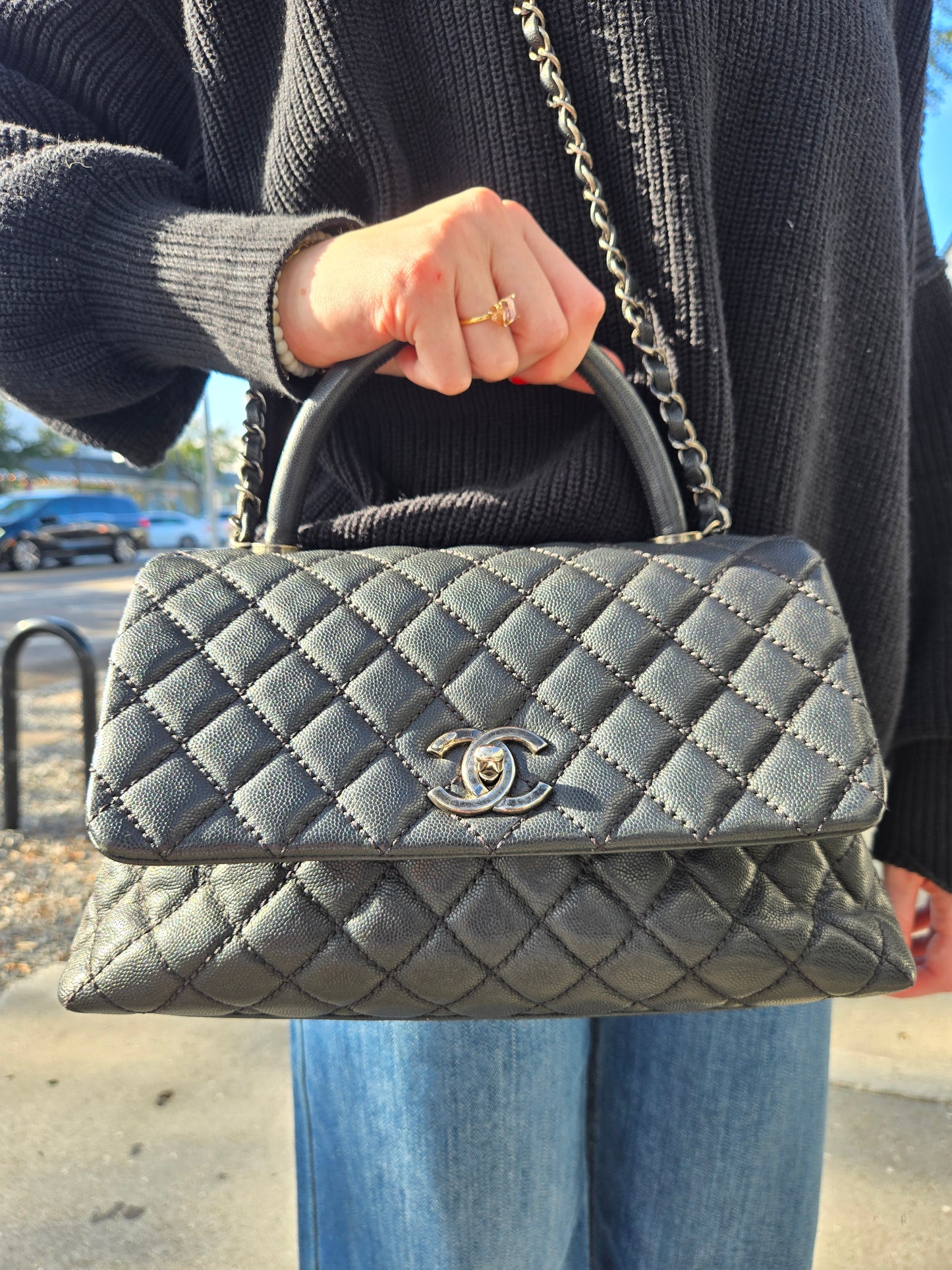 Chanel Caviar Quilted Coco Small Flap Bag - Luxury Preowned