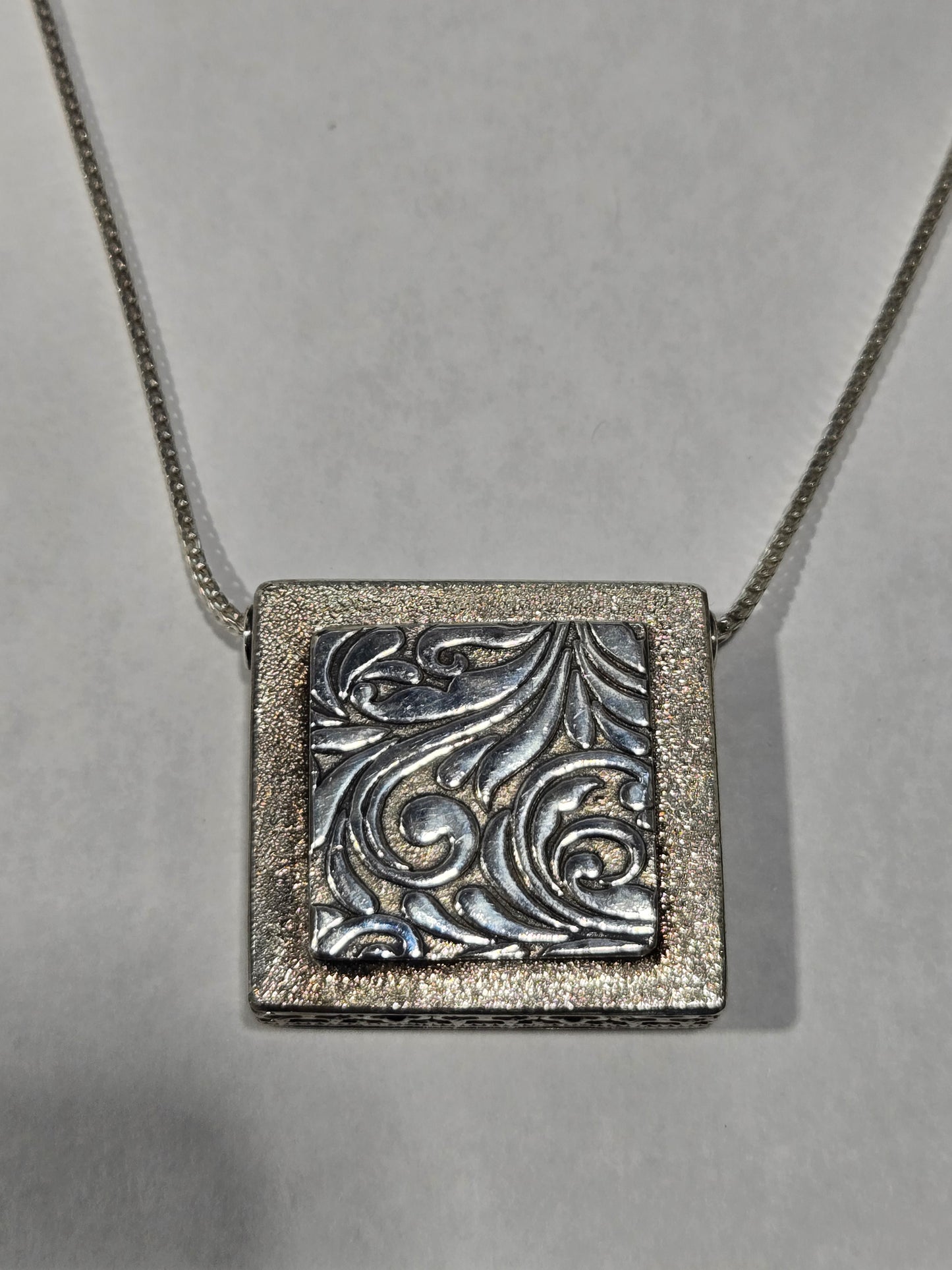 Artistic Aquamarine Necklace Sterling Silver