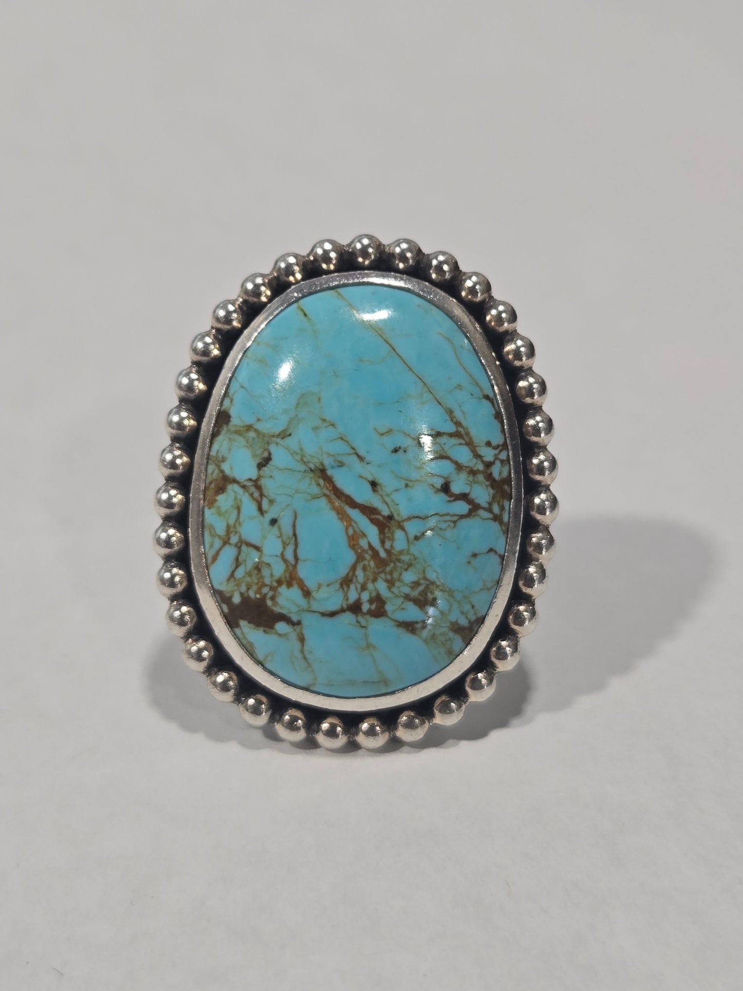 Number 8 Turquoise Sterling Sliver Ring