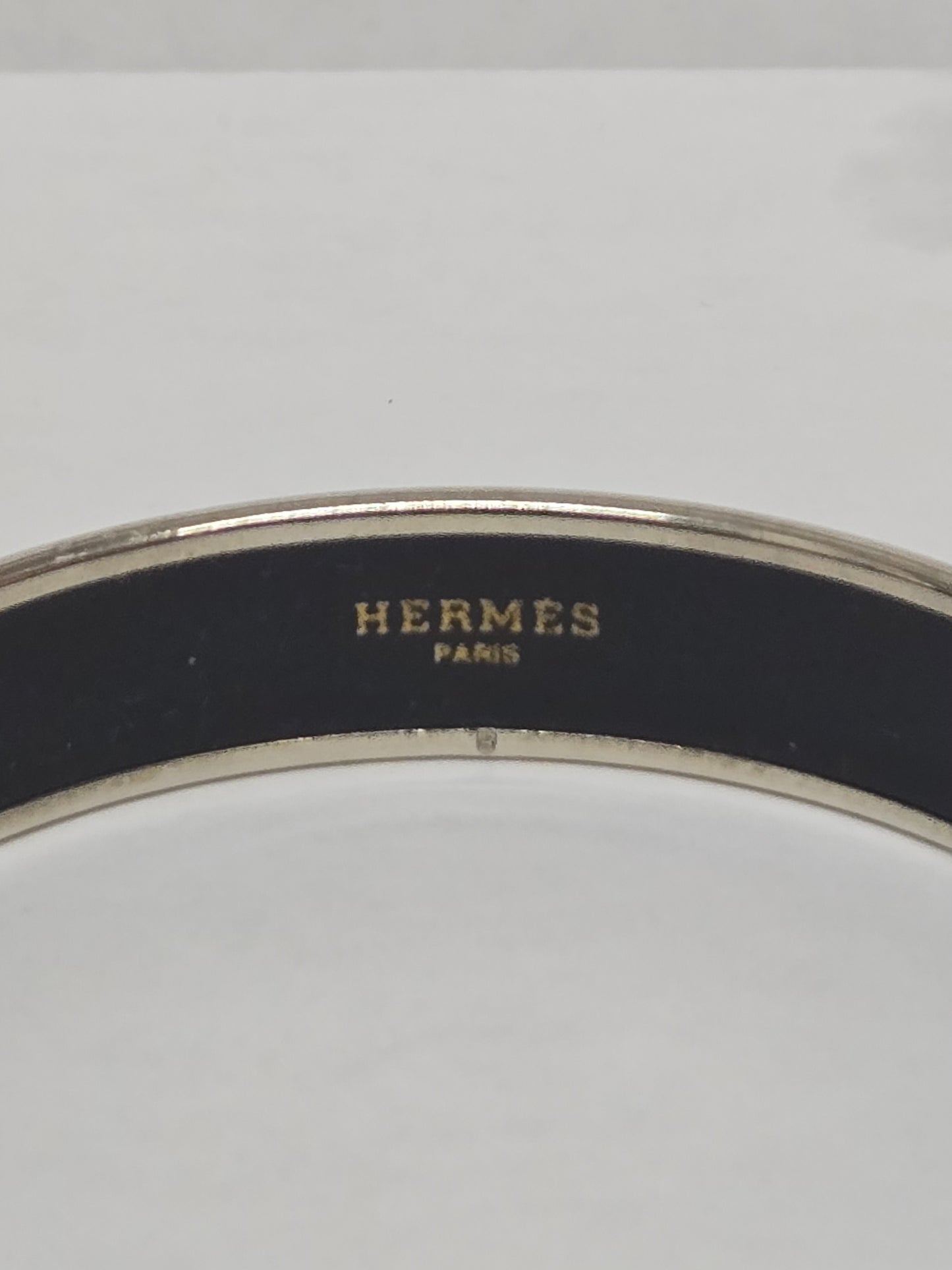Hermès Enamel "Les Leopards" Narrow Bangle | Luxury Pre-owned
