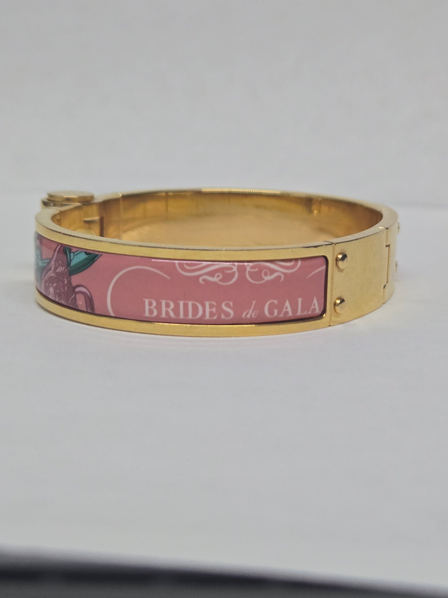Hermès Charnière "Brides de Gala" Hinged Enamel Bracelet | Luxury Pre-owned