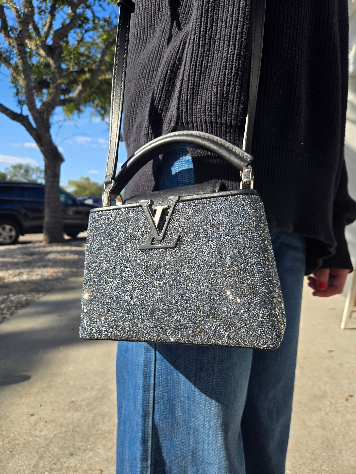 Louis Vuitton Capucines Crystal Bag - Luxury Preowned