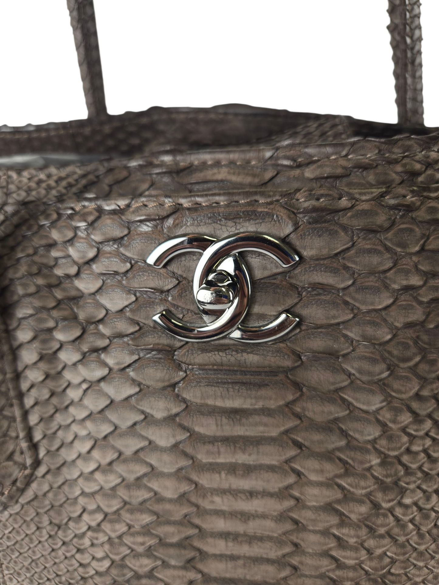 Chanel Python Leather Executive Cerf Tote - Luxury Preowned