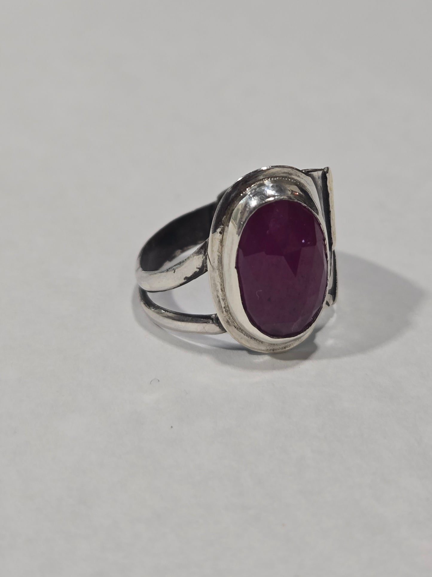 Christine Dee Ruby Sterling Sliver & 14k Gold Accent Ring