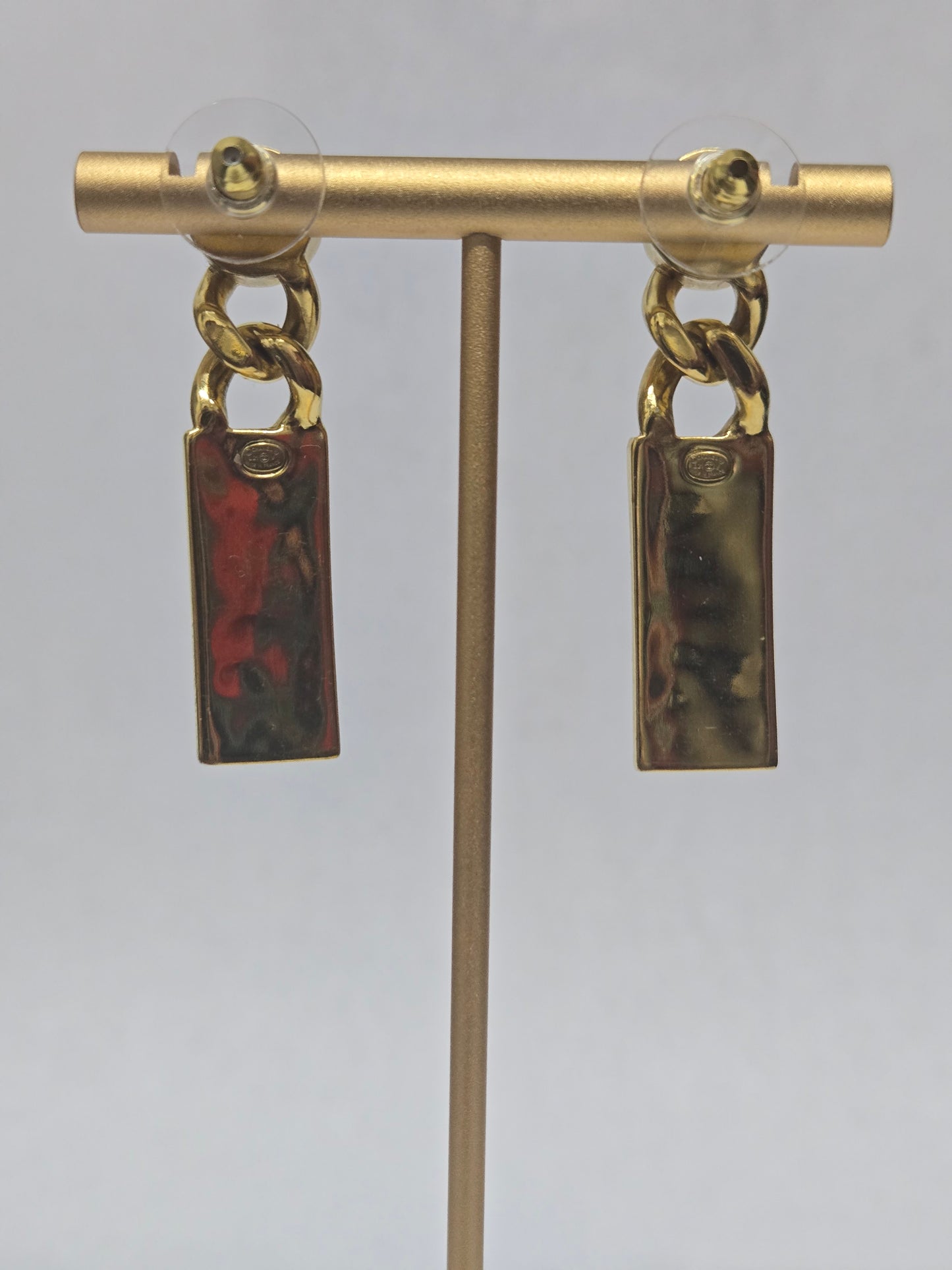 Chanel Strass Logo Tag Drop Earrings | Luxury Pre-owned
