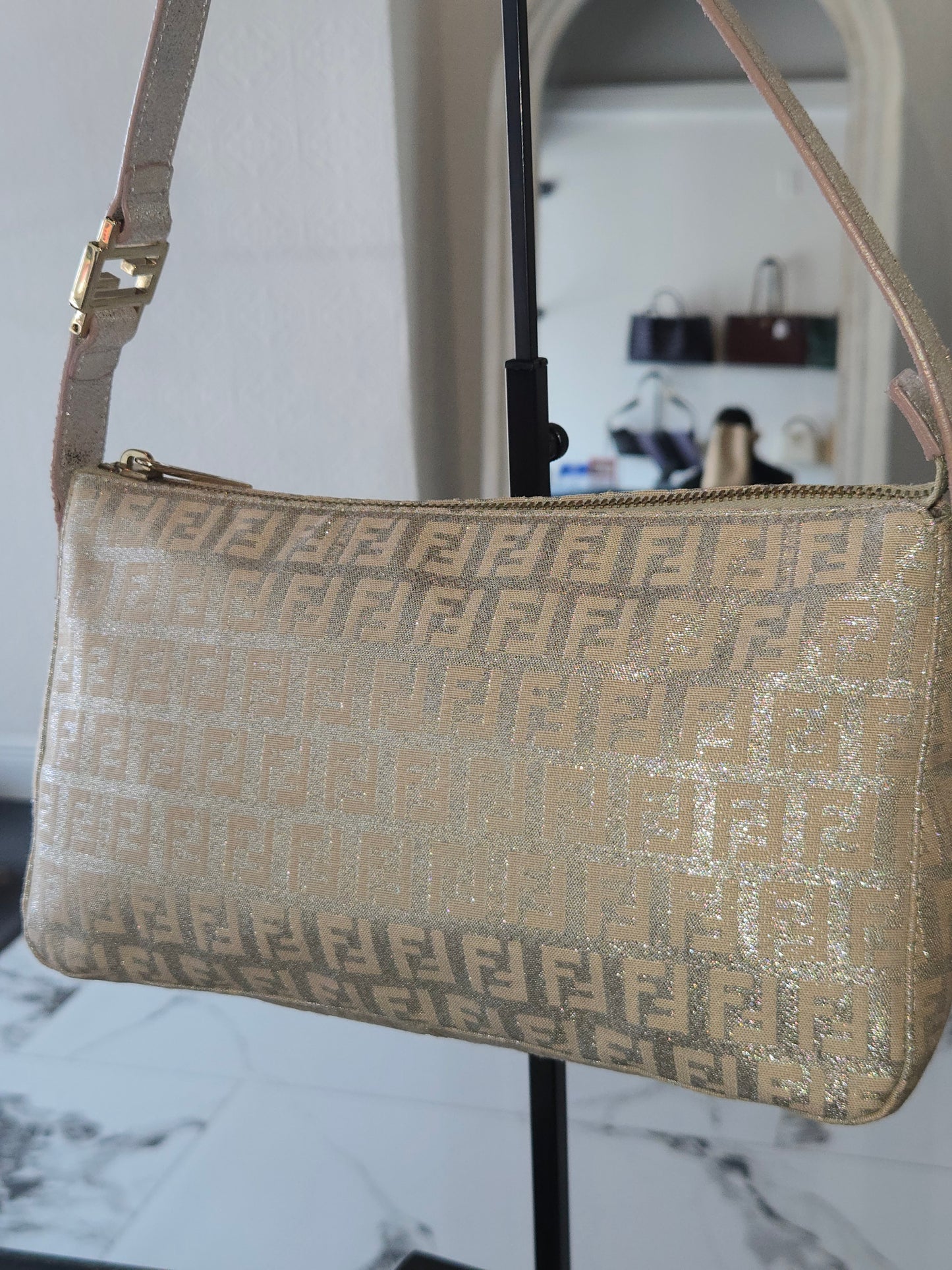 Fendi Zucchino Pochette - Luxury Pre-owned | 207