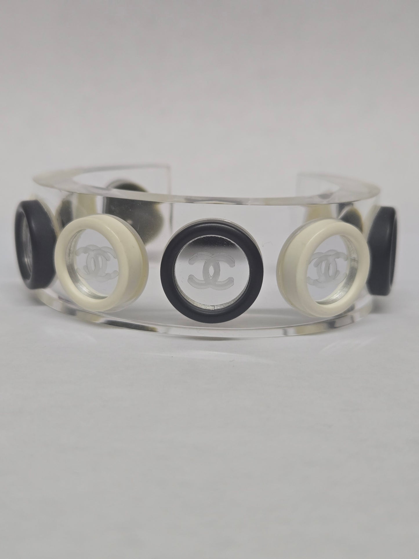 Chanel Clear Lucite Cuff Bracelet | Luxury Pre-owned