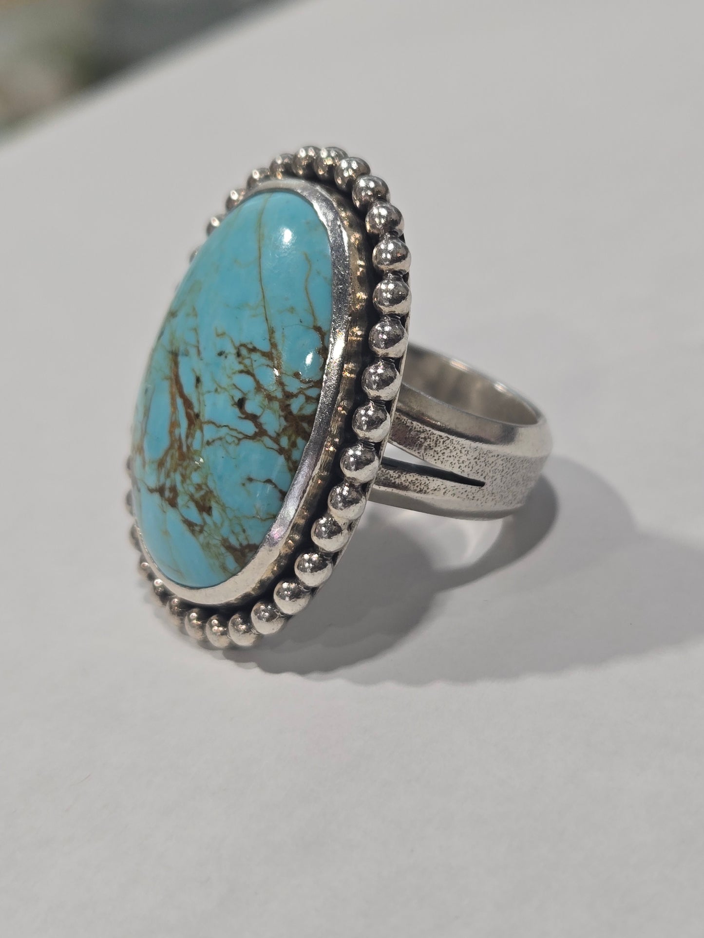 Number 8 Turquoise Sterling Sliver Ring