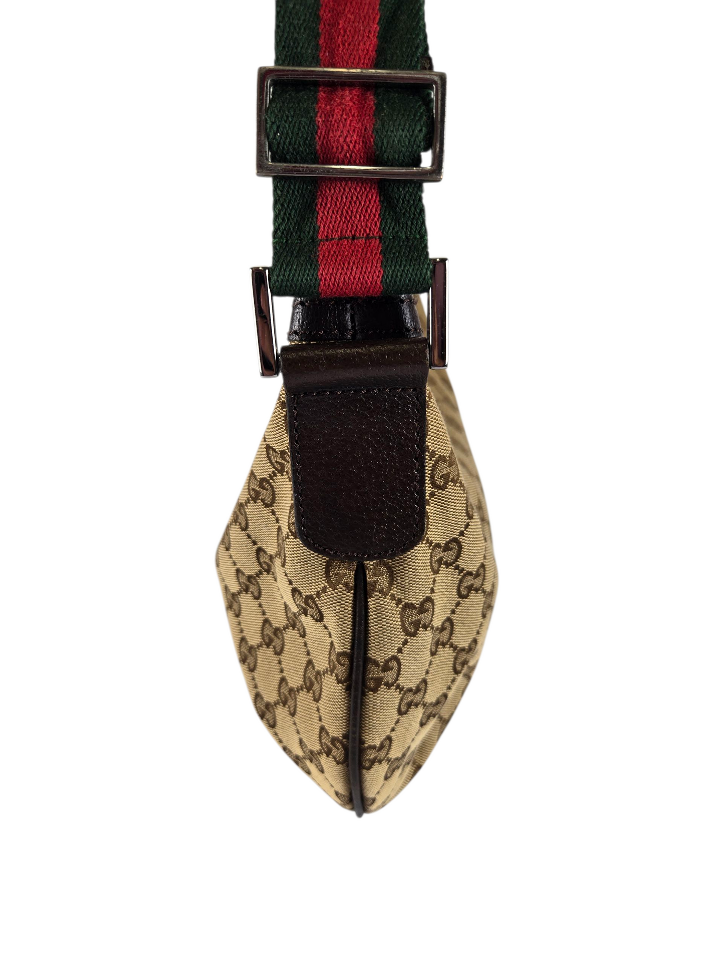 Gucci Monogram Web Half Moon Hobo Bag - Luxury Preowned