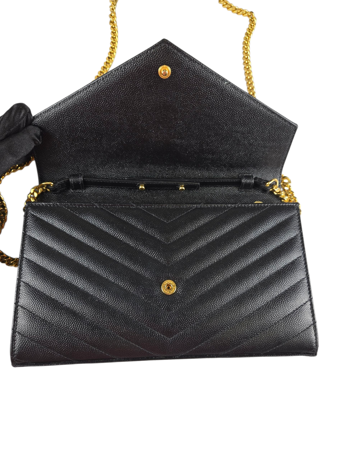 Saint Laurent YSL Monogram Wallet on Chain - Luxury Pre-owned