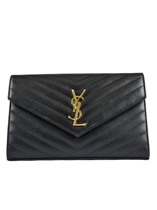 Saint Laurent YSL Monogram Wallet on Chain - Luxury Pre-owned