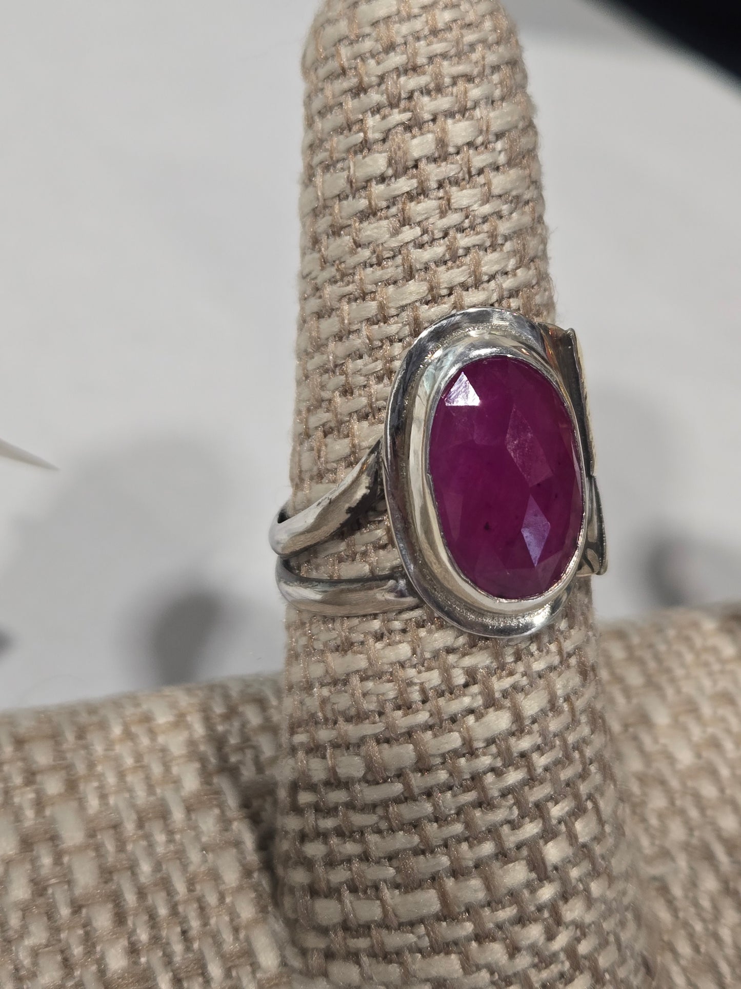 Christine Dee Ruby Sterling Sliver & 14k Gold Accent Ring