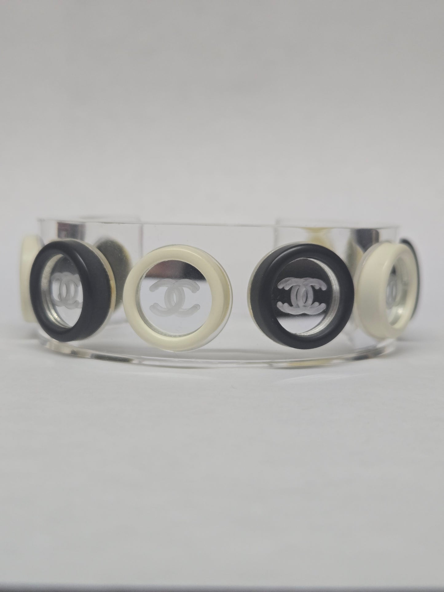 Chanel Clear Lucite Cuff Bracelet | Luxury Pre-owned