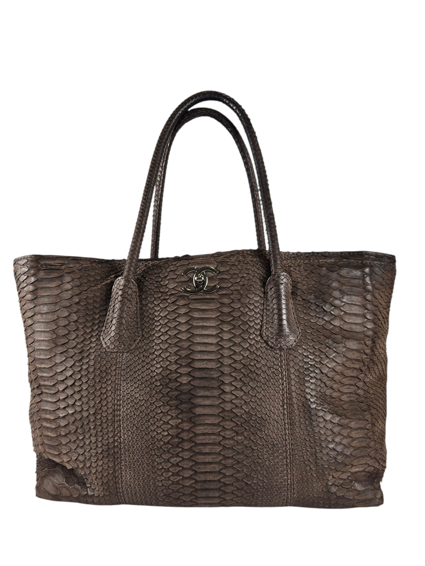 Chanel Python Leather Executive Cerf Tote - Luxury Preowned