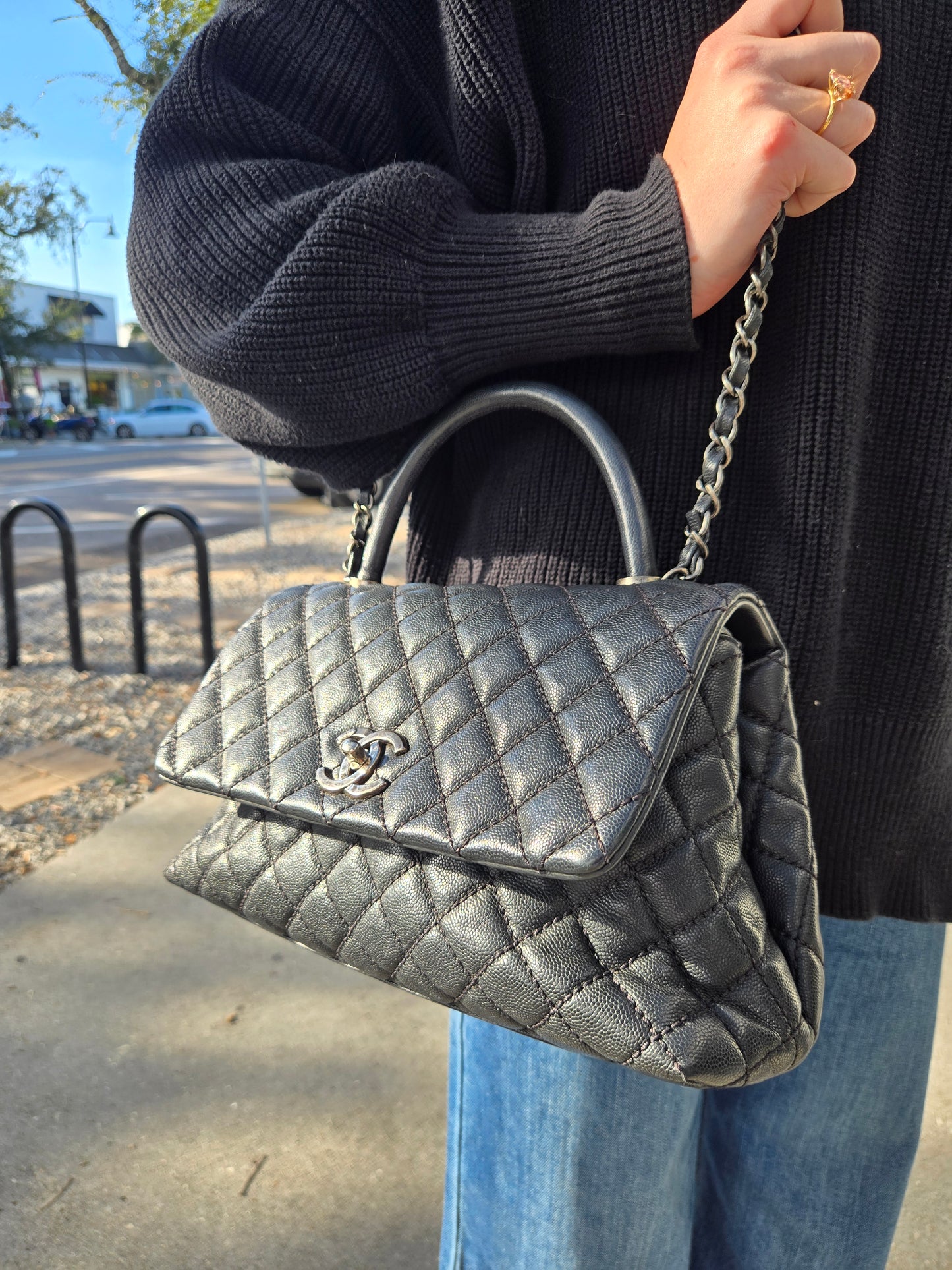 Chanel Caviar Quilted Coco Small Flap Bag - Luxury Preowned