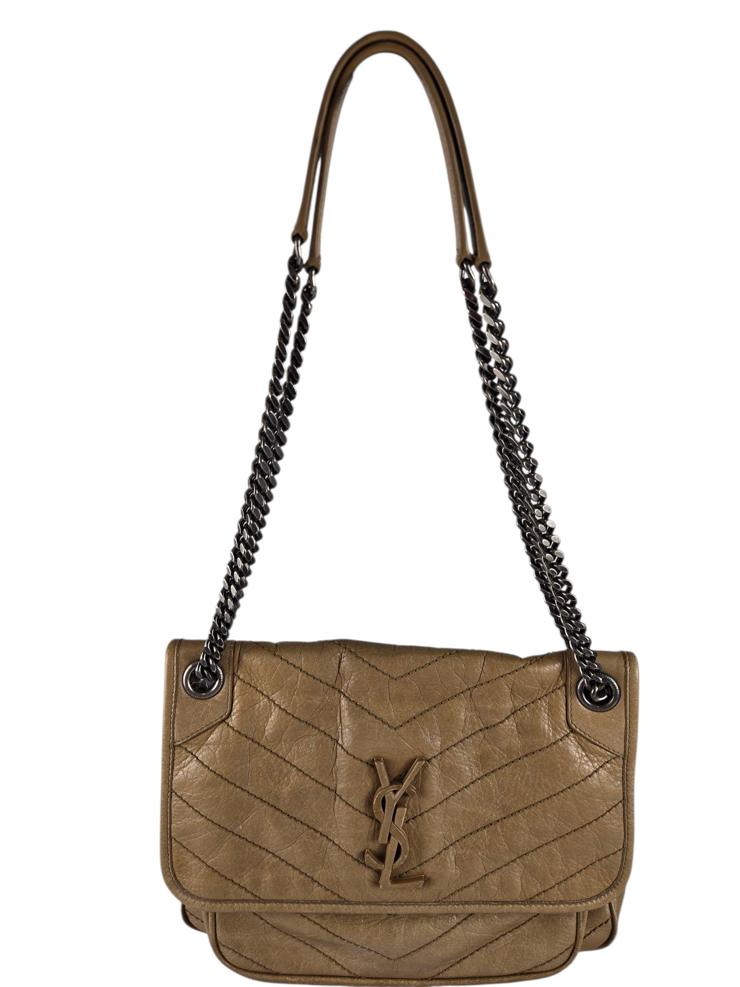 YSL Medium Niki Leather Shoulder Bag - Luxury Preowned